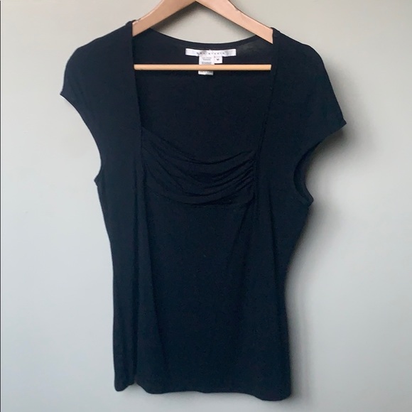$20/2 Sliming Max Studio Sleeveless Tank Blouse Ruching Top - Picture 1 of 4